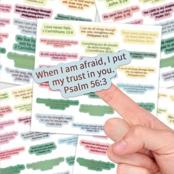 Other - 100 Bible Verse Stickers Christian Inspirational Scripture Green Journal Laptop